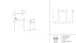 Подвесной светодиодный светильник Maytoni Step P010PL-L23B