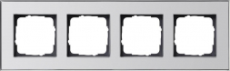 Рамка 4-постовая Gira Esprit хром 021410