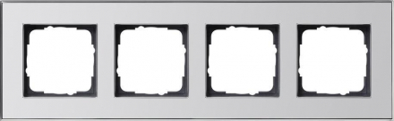 Рамка 4-постовая Gira Esprit хром 021410