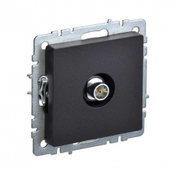 Розетка телевизионная оконечная TV IEK Brite черная BR-A10-O-K02