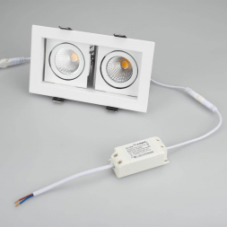 Встраиваемый светодиодный светильник Arlight CL-Kardan-S180x102-2x9W White 024128
