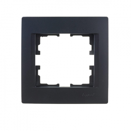 Рамка 1-ая горизонтальная Lezard Karina черная 707-4200-146