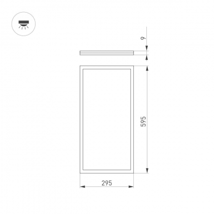 Светодиодная панель Arlight DL-INTENSO-S300x600-28W Day4000 (WH, 120 deg, CRI90, 230V) 043553