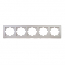 Рамка 5-ая горизонтальная Lezard Rain белый жемчуг 703-3030-150