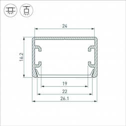 Профиль Arlight PLS-LOCK-H16-SMT-2000 ANOD 033224