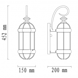 Уличный настенный светильник Chiaro Мидос 802020401