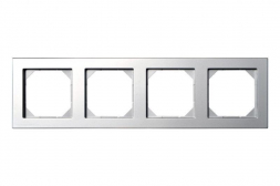 Рамка 4-постовая Liregus Epsilon серебро 28-189