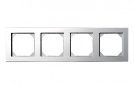 Рамка 4-постовая Liregus Epsilon серебро 28-189