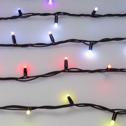 Уличная светодиодная гирлянда Ardecoled нить 24V разноцветная ARD-String-Pro-10000-Black-95Led-Milk-Live RGBW-DMX 031755