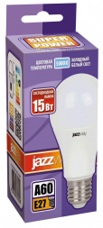 Лампа светодиодная Jazzway E27 15W 5000K матовая 2853035