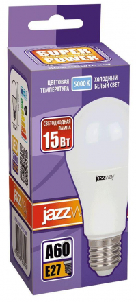 Лампа светодиодная Jazzway E27 15W 5000K матовая 2853035