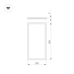 Светодиодная панель Arlight DL-INTENSO-S300x600-28W Warm3000 (WH, 120 deg, CRI90, 230V) 043554