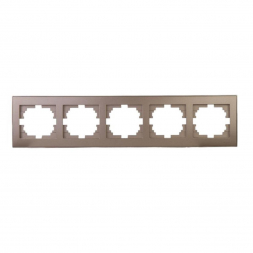 Рамка 5-ая горизонтальная Lezard Rain бронза 703-3131-150