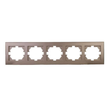 Рамка 5-ая горизонтальная Lezard Rain бронза 703-3131-150