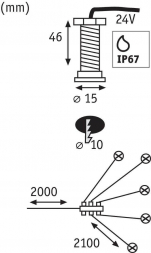 Ландшафтный светодиодный светильник Paulmann MicroPen II 93694