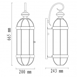 Уличный настенный светильник Chiaro Мидос 802020504