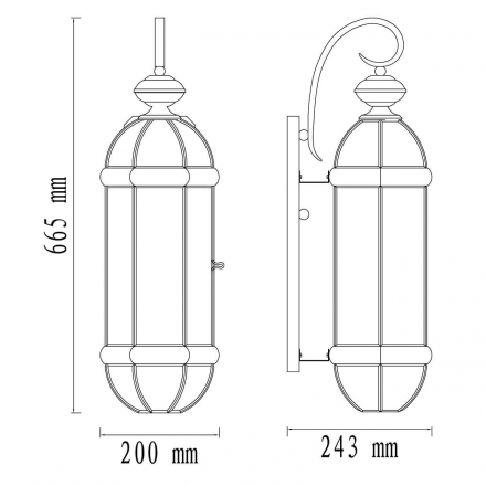 Уличный настенный светильник Chiaro Мидос 802020504