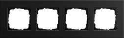 Рамка 4-постовая Gira Esprit черный 0214126