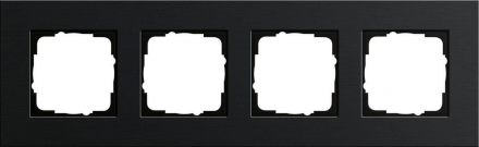 Рамка 4-постовая Gira Esprit черный 0214126