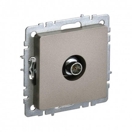 Розетка телевизионная оконечная TV IEK Brite шампань BR-A10-O-K37