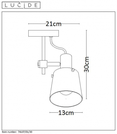 Спот Lucide Quinny 74107/01/30