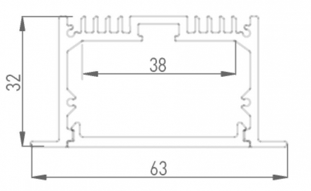 Профиль встраиваемый DesignLed LE.6332 001078