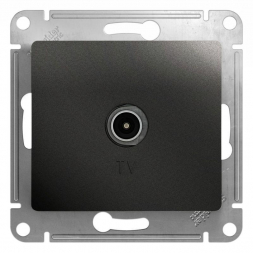 Розетка телевизионная оконечная TV Schneider Electric Glossa антрацит GSL000791