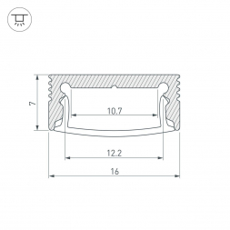 Профиль Arlight SL-Slim-H7-2000 White 037111