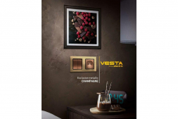 Рамка 5-постовая Vesta-Electric Exclusive Silver Champagne шампань FRM050501BSH