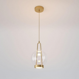 Подвесной светодиодный светильник Eurosvet Frasco 50267/1 LED латунь