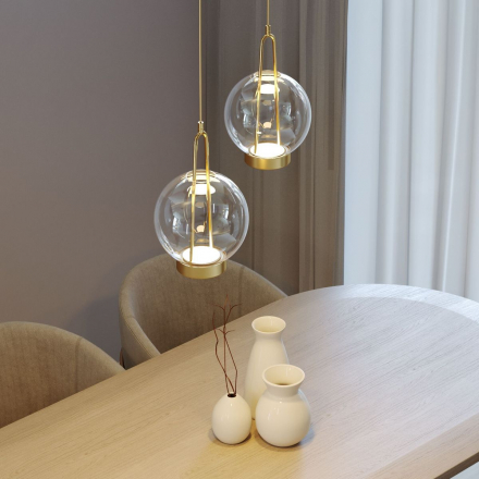 Подвесной светодиодный светильник Eurosvet Frasco 50267/1 LED латунь