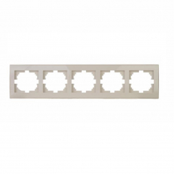 Рамка 5-ая горизонтальная Lezard Rain кремовая 703-0303-150