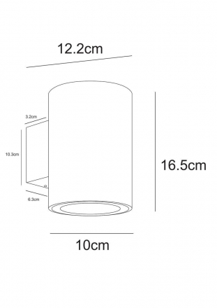 Уличный настенный светодиодный светильник Arte Lamp Torcular A1813AL-2BK