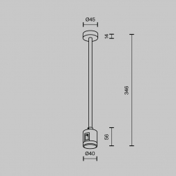 Крепление потолочное Maytoni Technical Accessories for tracks Flarity TRA158C-IPC1-BS