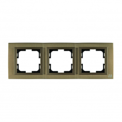Рамка 3-постовая Mono Electric Chrome бронза 106-430000-162