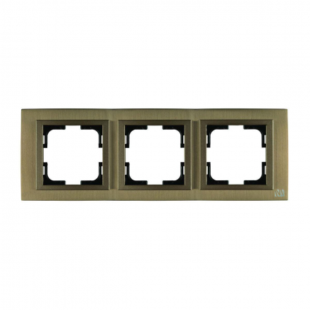 Рамка 3-постовая Mono Electric Chrome бронза 106-430000-162