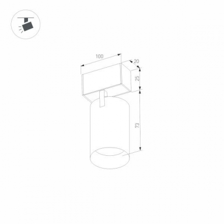 Трековый светодиодный светильник Arlight Mag-Spot-25-R65-5W Warm3000 033676