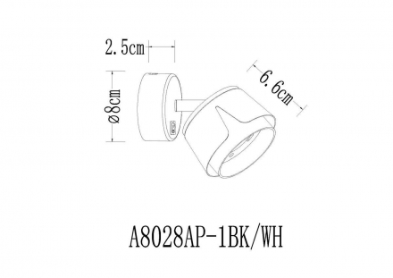 Спот Arte Lamp Amaks A8028AP-1WH