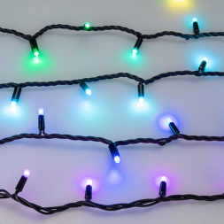 Уличная светодиодная гирлянда Ardecoled нить 24V разноцветная ARD-String-Pro-10000-Black-95Led-Live RGBW-DMX 031751