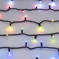 Уличная светодиодная гирлянда Ardecoled нить 24V разноцветная ARD-String-Pro-10000-Black-95Led-Live RGBW-DMX 031751