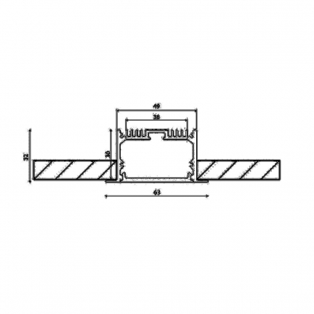 Профиль встраиваемый DesignLed LE.6332-W 003116