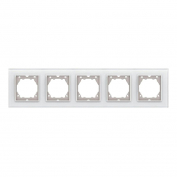 Рамка 5-постовая Vesta-Electric ExclusiveWhite белый FRM050503BEL