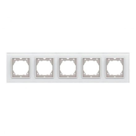 Рамка 5-постовая Vesta-Electric ExclusiveWhite белый FRM050503BEL