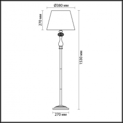 Торшер Odeon Light Classic Gaellori 3393/1F