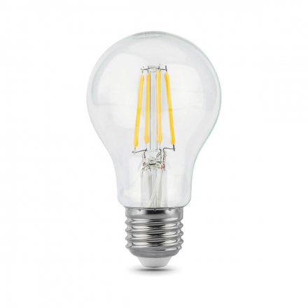 Лампа светодиодная филаментная Gauss E27 10W 4100К прозрачная 102802210