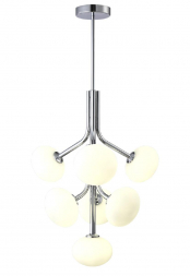 Подвесная люстра Crystal Lux ALICIA SP7 CHROME/WHITE