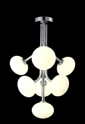 Подвесная люстра Crystal Lux ALICIA SP7 CHROME/WHITE