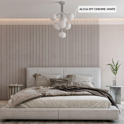 Подвесная люстра Crystal Lux ALICIA SP7 CHROME/WHITE