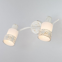 Спот Eurosvet Silvia 20025/2 белый с золотом/ хром