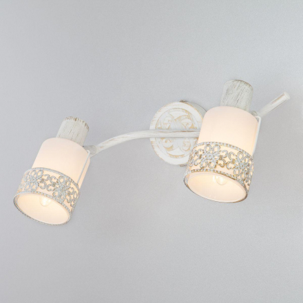 Спот Eurosvet Silvia 20025/2 белый с золотом/ хром